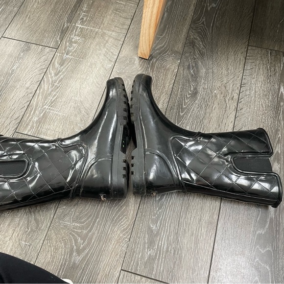 Sperry Topsider Quilted Rubber Rain Boot NELLIE women’s size 8 black - Picture 10 of 12